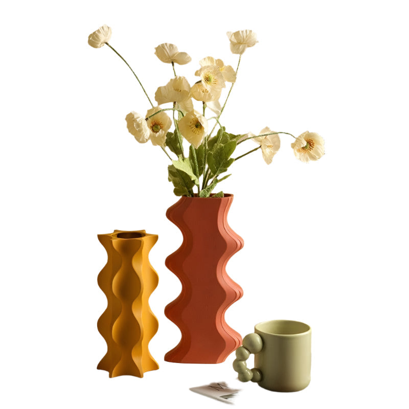 Frendorf | Minimalistische Harmony-Vase – Elegantes Keramikdesign für elegante Blumenarrangements