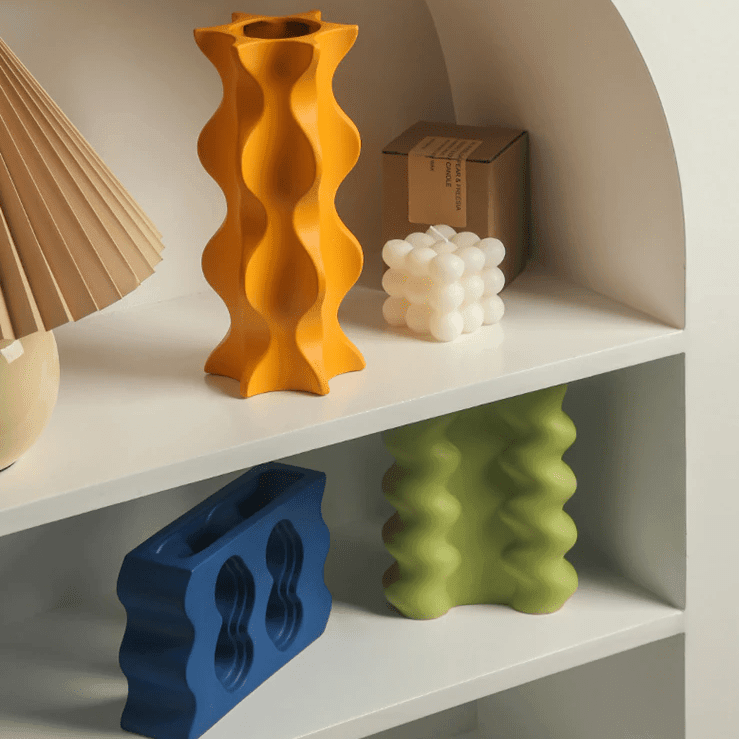 Frendorf | Minimalistische Harmony-Vase – Elegantes Keramikdesign für elegante Blumenarrangements