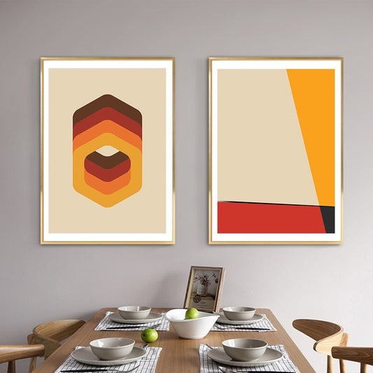 Moderne Abstrakte Grafik Form Leinwand Wandkunst Poster