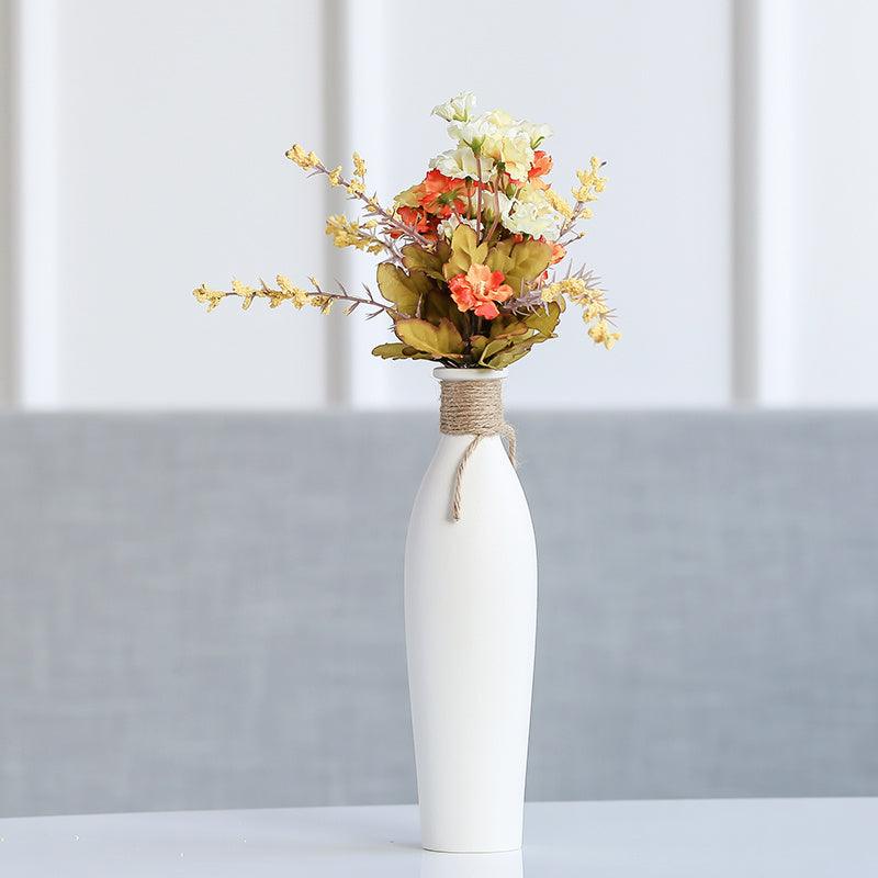 Luxuriöses modernes Keramikvasen-Set mit Kunstblumen
