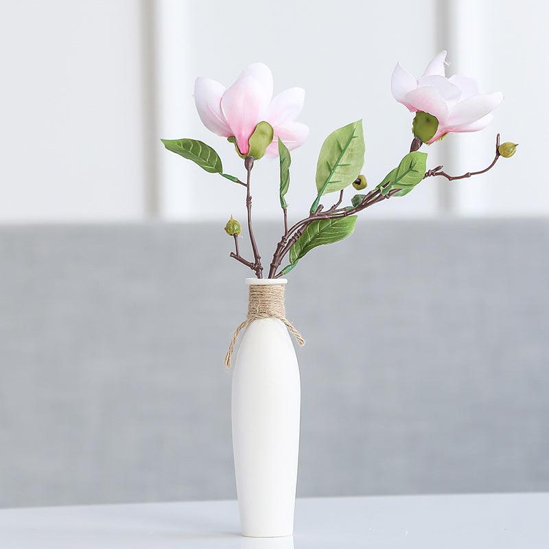 Luxuriöses modernes Keramikvasen-Set mit Kunstblumen