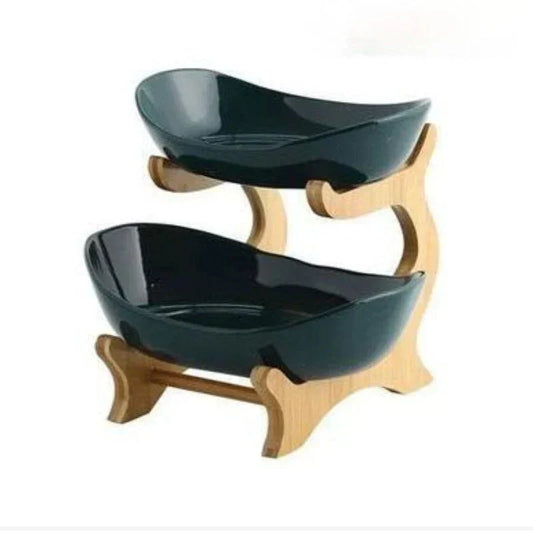 Frendorf | BambuNest – Modernes Bambus-Obstkorb mit abnehmbaren Tabletts & Mehrere Ebenen Design