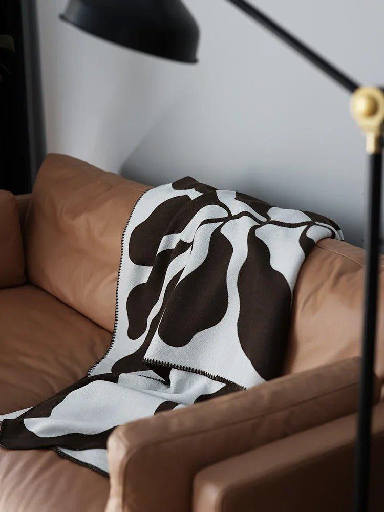 Moderne, abstrakte Überwurfdecke im böhmischen Stil – Decke im nordischen Stil, Tagesdecke, Bettüberwurf