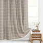 Frendorf | Moderne Jacquard-Leinen-Duschvorhang mit Quasten (1 Stk)  │ Für nordische Badezimmerdekoration