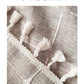 Frendorf | Moderne Jacquard-Leinen-Duschvorhang mit Quasten (1 Stk)  │ Für nordische Badezimmerdekoration