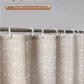 Frendorf | Moderne Jacquard-Leinen-Duschvorhang mit Quasten (1 Stk)  │ Für nordische Badezimmerdekoration