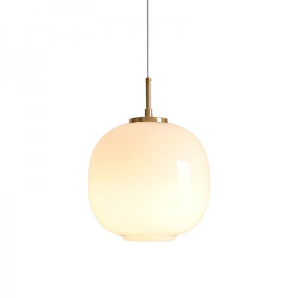 Frendorf | LunaNord Skandinavische Opalglas-Pendelleuchte | Minimalistisch & Modern | Elegante Beleuchtung für Zuhause