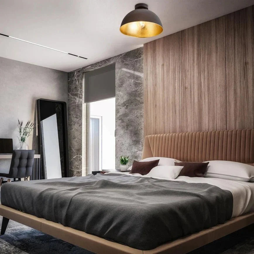 Frendorf | Elegante Modern-Retro Lampe in Kupfer und Gold für Ihr Zimmer