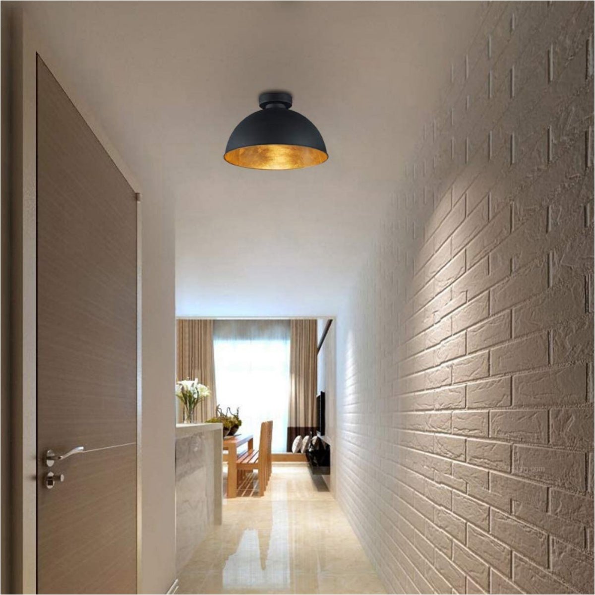 Frendorf | Elegante Modern-Retro Lampe in Kupfer und Gold für Ihr Zimmer