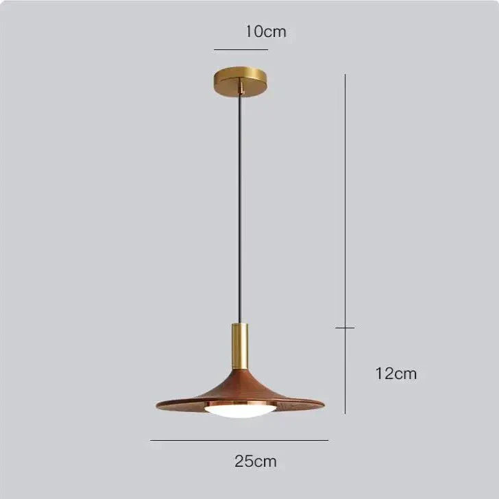 Frendorf | Beleuchten Sie Ihren Raum mit der eleganten LED Pendelleuchte aus Walnussholz