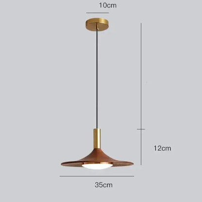 Frendorf | Beleuchten Sie Ihren Raum mit der eleganten LED Pendelleuchte aus Walnussholz