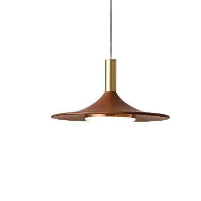 Frendorf | Beleuchten Sie Ihren Raum mit der eleganten LED Pendelleuchte aus Walnussholz