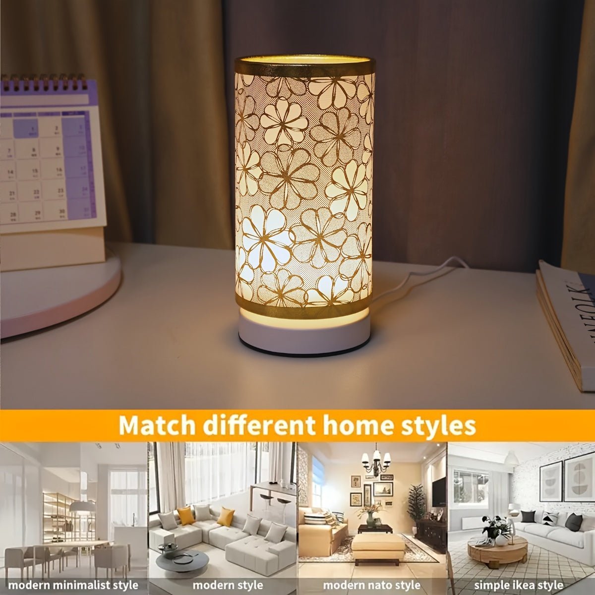 Frendorf | Modernlicht Tischlampe mit warmem LED-Umgebungslicht