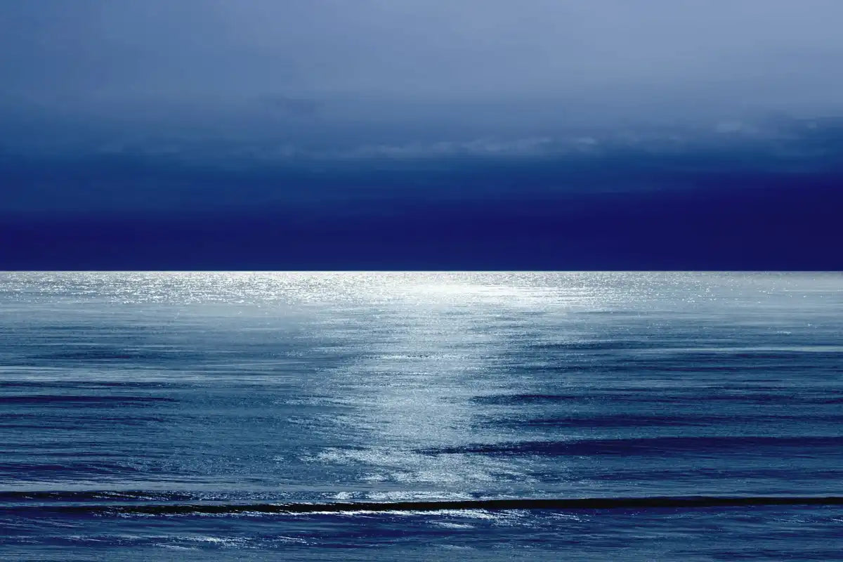 Frendorf | Mondlicht Ozean Blau I Wandkunst