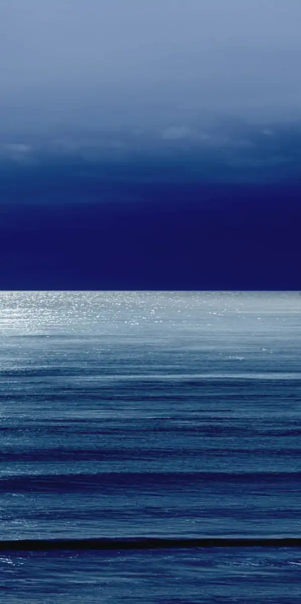 Frendorf | Mondlicht Ozean Blau I Wandkunst