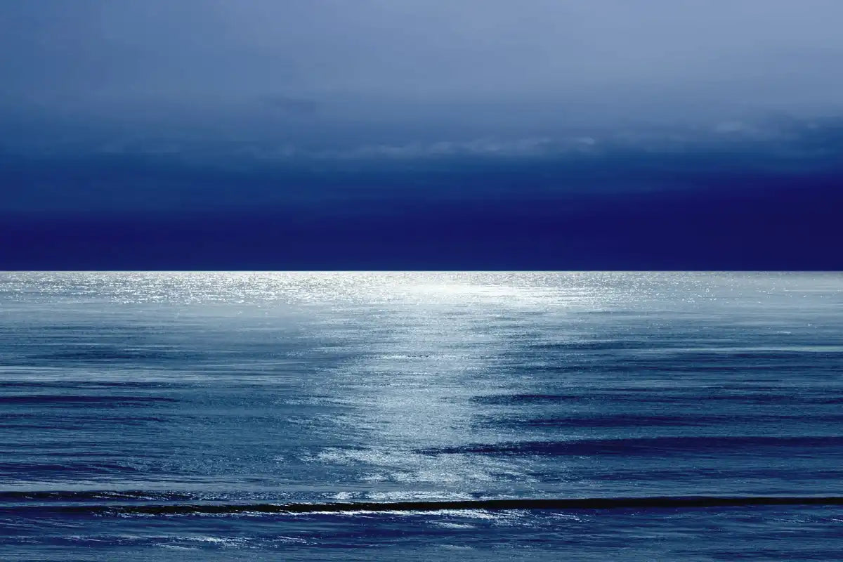 Frendorf | Mondlicht Ozean Blau I Wandkunst