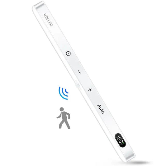 Frendorf | Bewegungsmelder Schranklicht Batteriedisplay 60 LED Touch Lichtleiste