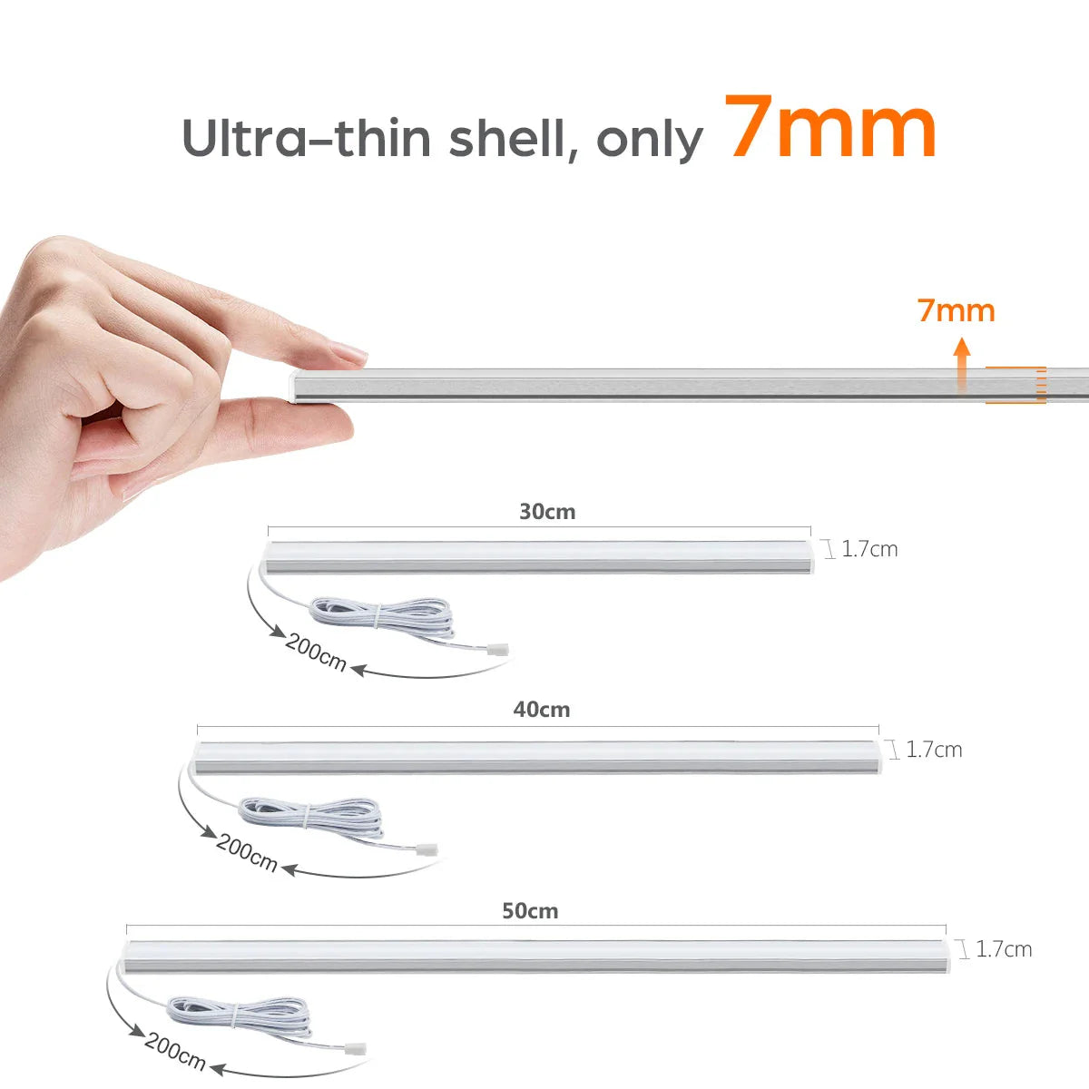 Frendorf | Bewegungssensor LED-Leuchten Drahtloses Licht Durchdringbares Holz Aluminiumstange
