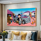 Mr Monopoly Leinwand Wandkunst für Geldsäcke auf Jet