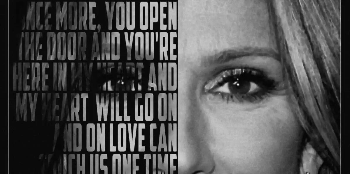 Frendorf | My Heart Will Go On Lyrics Wandkunst