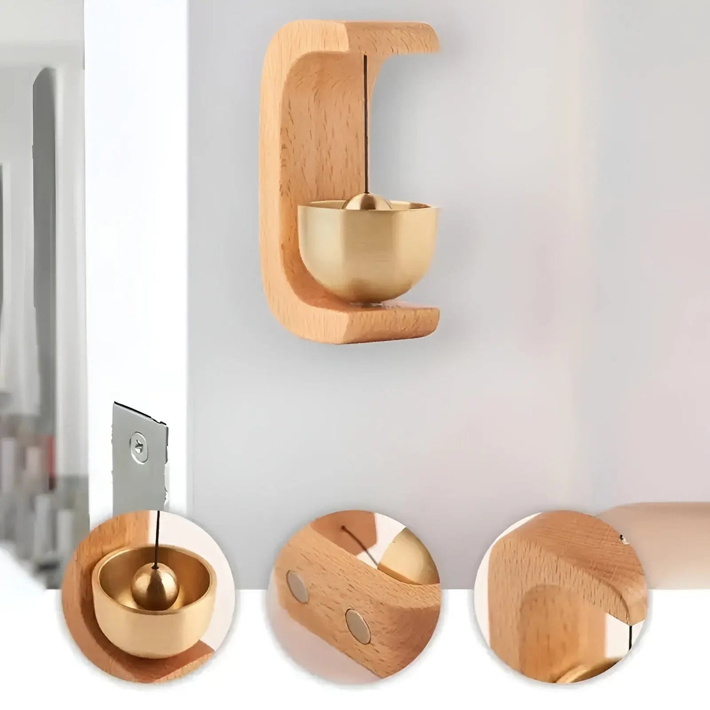 Türglocken - Melodisch - Dekorativ Holz - Japanischer Stil - Klangschalen-Glocke
