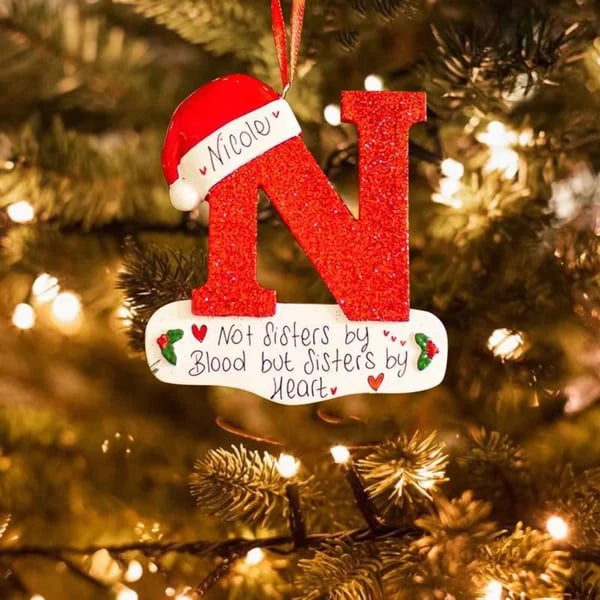 Frendorf | Personalisierte Weihnachts 24 Buchstaben Ornamente