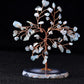 Frendorf | GemTree Aquamarin Edelstein Baum | Natürlicher Heilstein Deko | Glücksbringer für Zuhause & Büro
