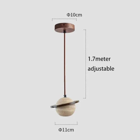 Frendorf | Bringen Sie einen Hauch von Eleganz mit dem natürlichen Travertin-Anhänger