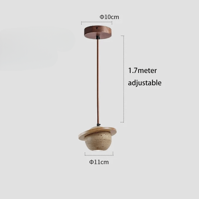 Frendorf | Bringen Sie einen Hauch von Eleganz mit dem natürlichen Travertin-Anhänger