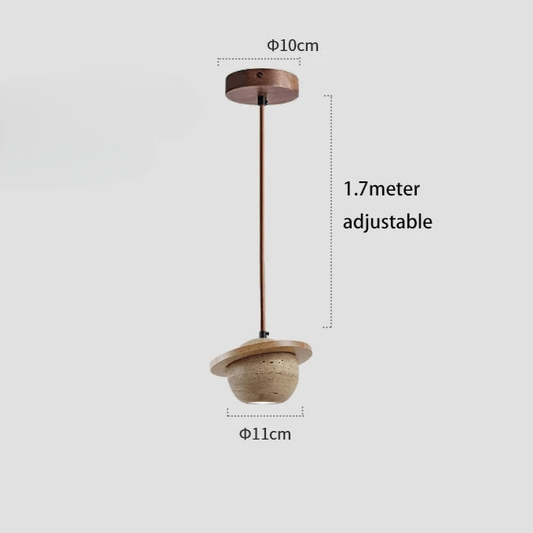 Frendorf | Bringen Sie einen Hauch von Eleganz mit dem natürlichen Travertin-Anhänger