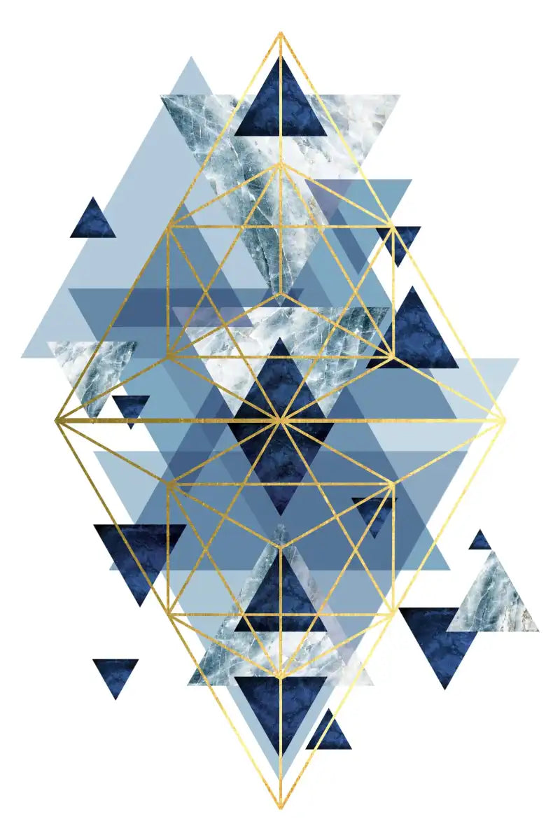 Frendorf | Marine Gold Geometrisch I Wandkunst