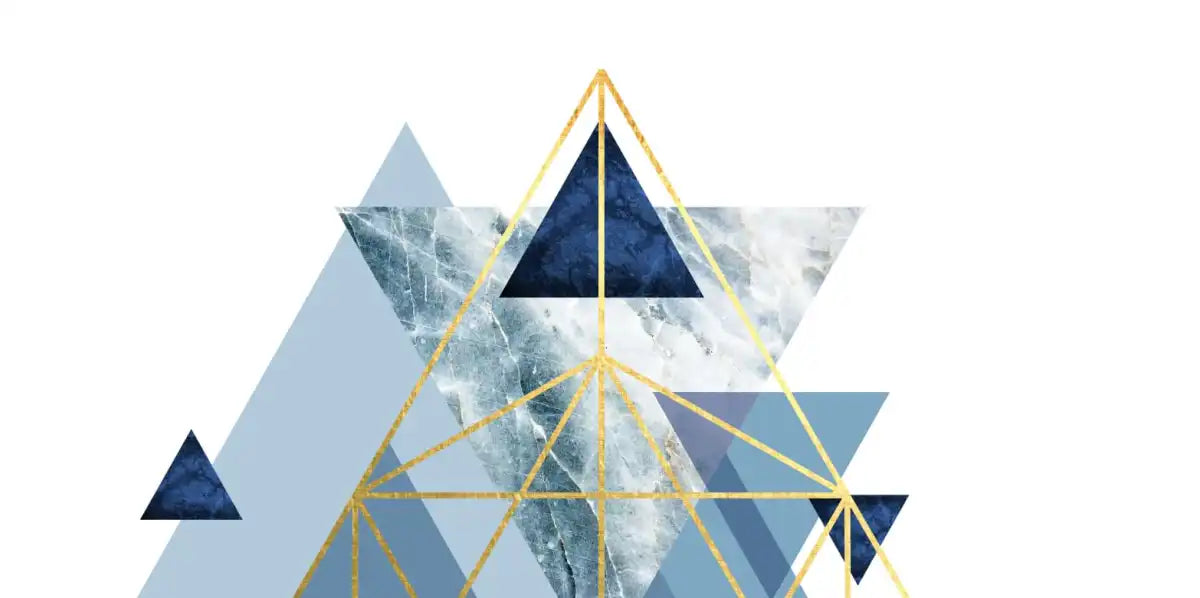 Frendorf | Marine Gold Geometrisch I Wandkunst