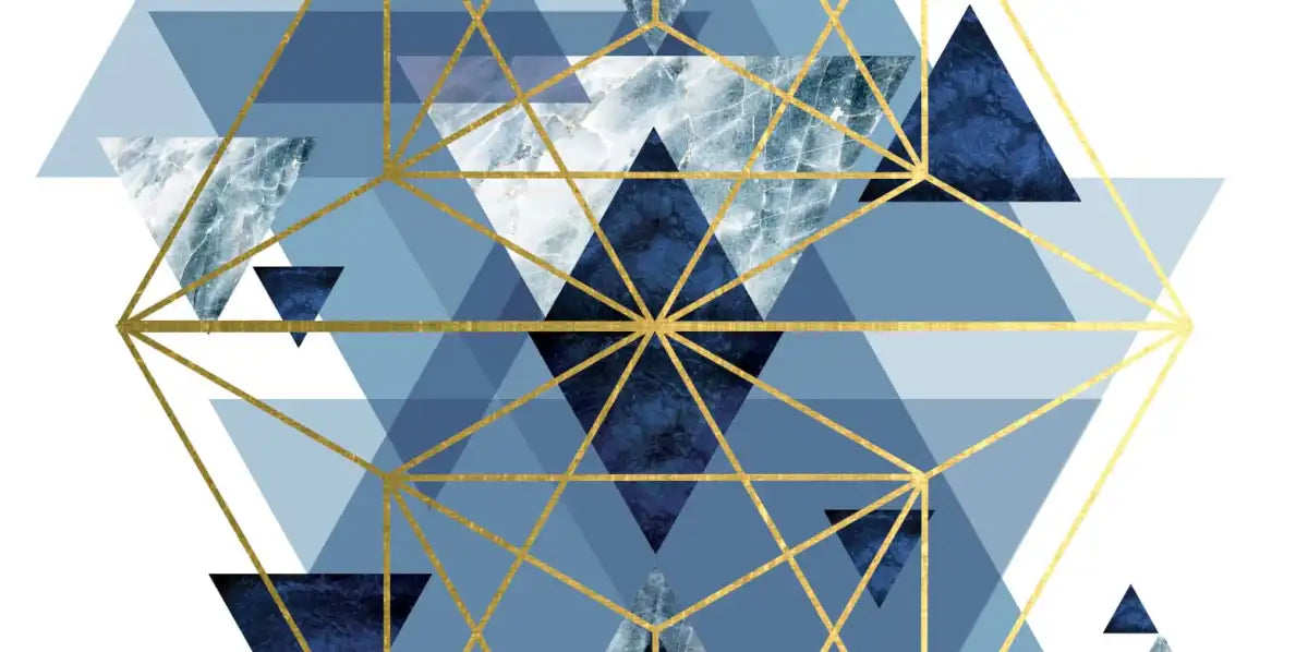 Frendorf | Marine Gold Geometrisch I Wandkunst