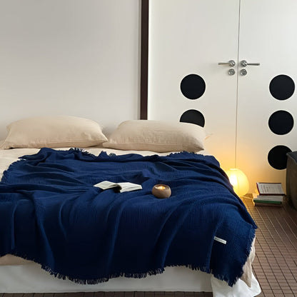 Frendorf | Baumwolle Crinkle Quast Decke