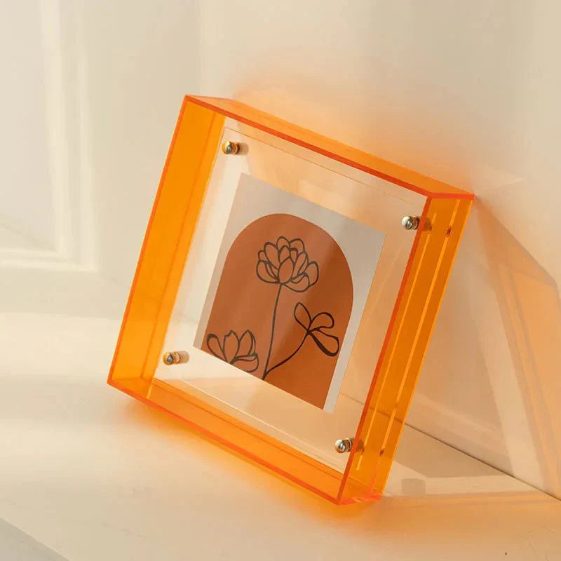 schwebender acrylic bilderrahmen mit lebhaft transparentem design