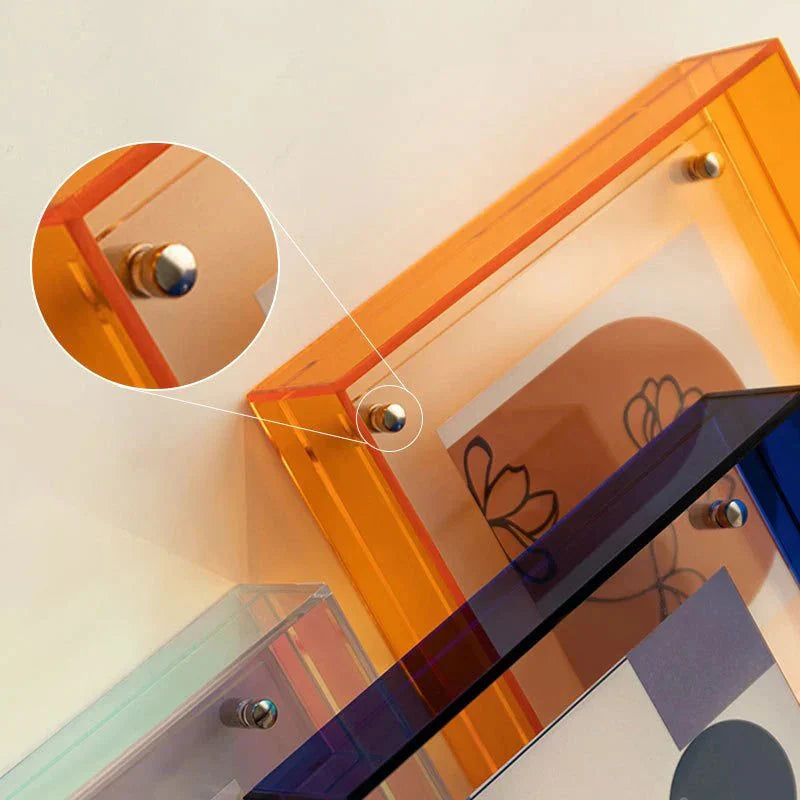 schwebender acrylic bilderrahmen mit lebhaft transparentem design