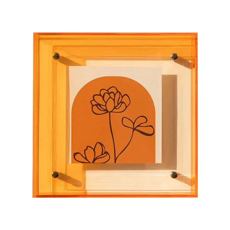 schwebender acrylic bilderrahmen mit lebhaft transparentem design