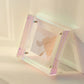 schwebender acrylic bilderrahmen mit lebhaft transparentem design