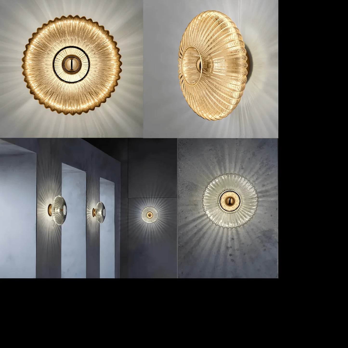 – Glas mit welligem Licht wandleuchte