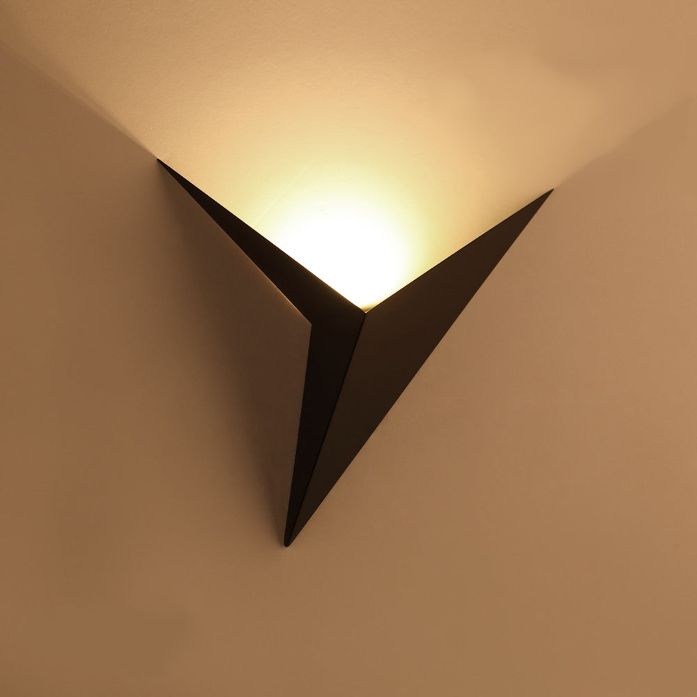 Royaleva Trigon Wandlampe - Moderne LED Dreieckige Wandlampe, Schwarz/Weiß/Gold, Warm/Kühl Weiß