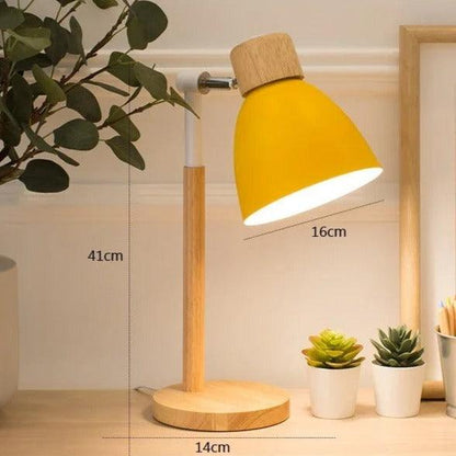 Nordische Tischlampe | Holz, Eisen
