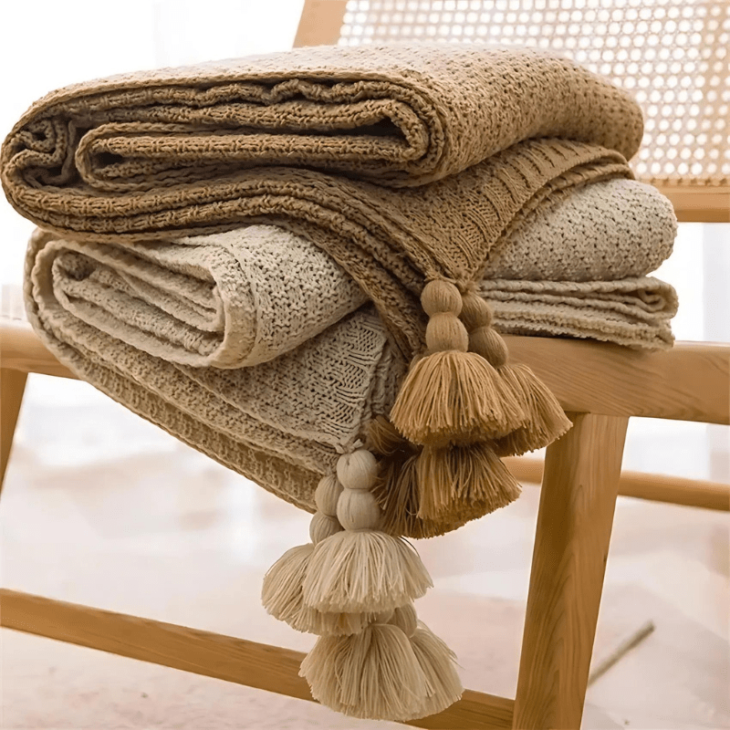 Frendorf | Elegante Strickdecke für Ihr Wohnzimmer oder Schlafzimmer, Ideal