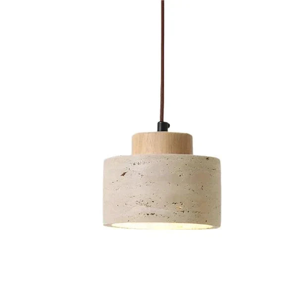 Frendorf | Retro Charm LED Hängeleuchte Travertin D12 x H10cm