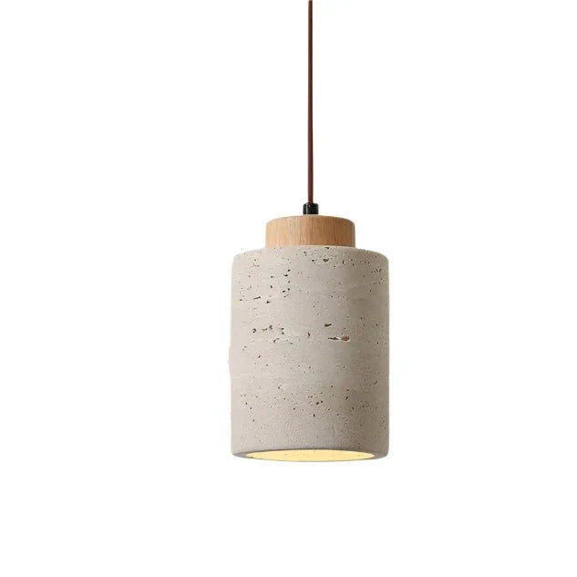 Frendorf | Retro Charm LED Hängeleuchte Travertin D12 x H10cm