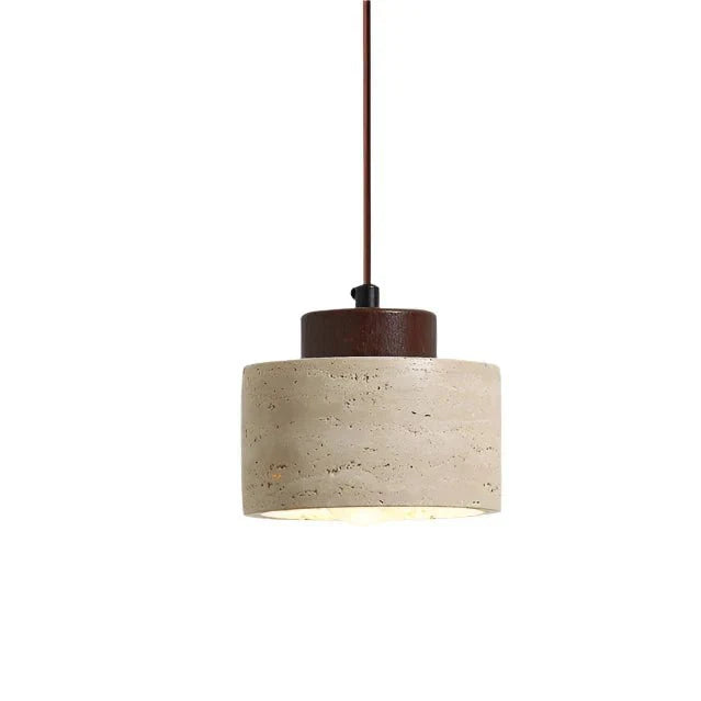 Frendorf | Retro Charm LED Hängeleuchte Travertin D12 x H10cm