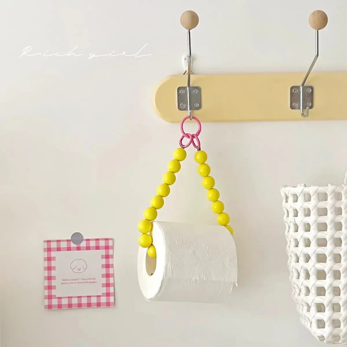 Neuartiger hängender Toilettenpapierhalter mit Perlen