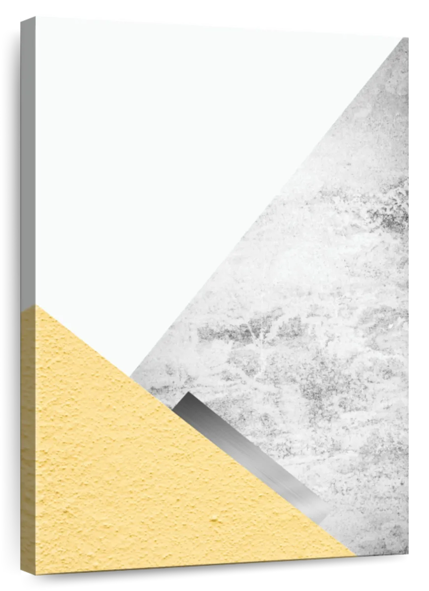 Frendorf | Gelbe und graue Berge III Wandkunst