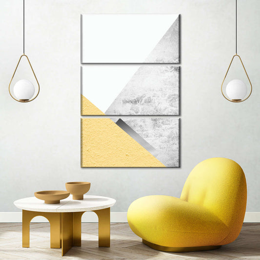 Frendorf | Gelbe und graue Berge III Wandkunst