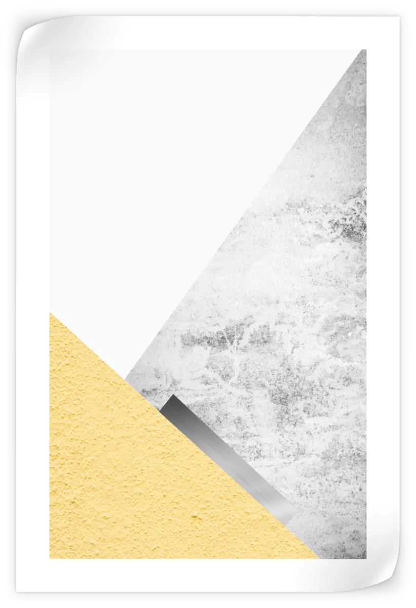 Frendorf | Gelbe und graue Berge III Wandkunst