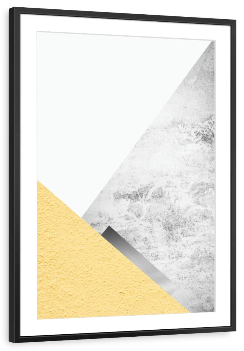Frendorf | Gelbe und graue Berge III Wandkunst